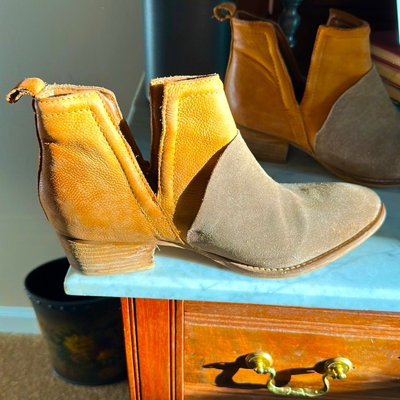 Free People Leather and Suede Booties Size 10 - Picture 3 of 11